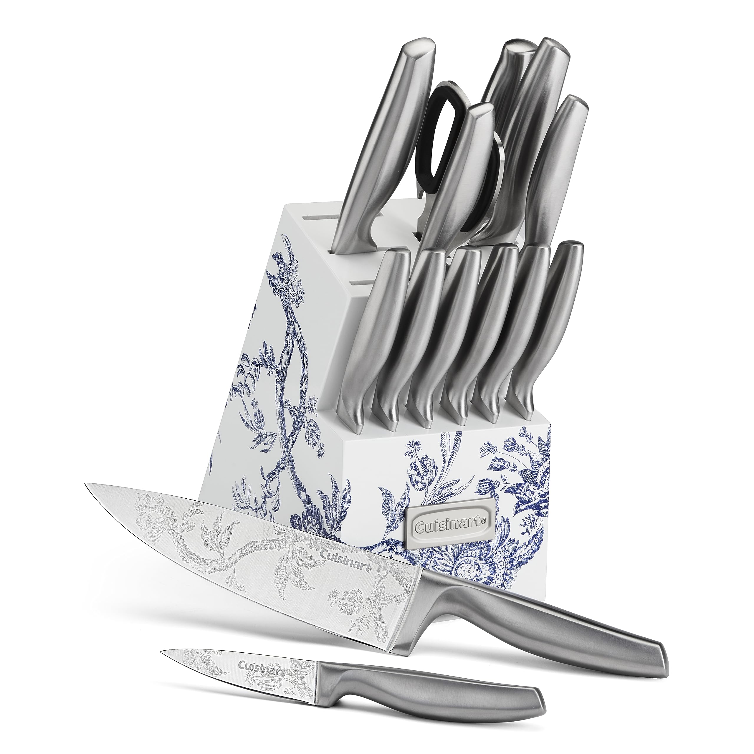 Version 1.0.0 Juego de cuchillos de cocina con bloque Cuisinart C77SS-15PKCA Caskata acero inoxidable mango hueco 15 piezas