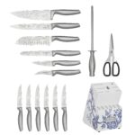 Juego de cuchillos de cocina con bloque Cuisinart C77SS-15PKCA Caskata acero inoxidable mango hueco 15 piezas