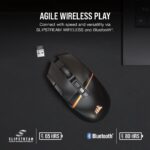Mouse inalámbrico para juegos Corsair DARKSTAR CH-931A011-NA RGB 26000 DPI 15 botones programables MMO MOBA 80 horas bat
