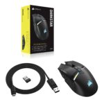 Mouse inalámbrico para juegos Corsair DARKSTAR CH-931A011-NA RGB 26000 DPI 15 botones programables MMO MOBA 80 horas bat