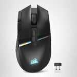 Mouse inalámbrico para juegos Corsair DARKSTAR CH-931A011-NA RGB 26000 DPI 15 botones programables MMO MOBA 80 horas bat