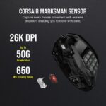 Ratón MMO Inalámbrico Gaming Corsair Scimitar Elite RGB CH-9314311-NA 26000 DPI 16 Botones Programables Bluetooth 150 ho