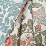 Juego de edredón reversible algodón floral Lush Decor Sydney 16T004664 tamaño King California King 3 piezas verde azul