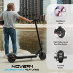 Hover-1 Journey Max - Patinete eléctrico para adultos con motor dual sin escobillas de 700 W, velocidad máxima de 19 mph