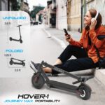 Hover-1 Journey Max - Patinete eléctrico para adultos con motor dual sin escobillas de 700 W, velocidad máxima de 19 mph