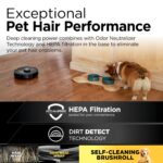 Robot aspiradora SharkNinja PowerDetect AV2820S base autovaciante HEPA NeverStuck 30 días capacidad DirtDetect alfombras