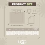 Juego cama 5 piezas UGG Remina 32537 edredón reversible manta almohada decorativa hipoalergénico lavable tamaño matrimon