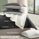 Juego cama 5 piezas UGG Remina 32537 edredón reversible manta almohada decorativa hipoalergénico lavable tamaño matrimon