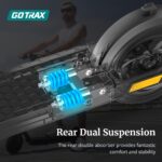 Gotrax Fusion Seat Electric Scooter for Adults, 8.5" Solid Tire Max 14 Miles Range, 15.5/18 Mph 2 Gear Speed Power by 30