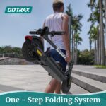Gotrax Fusion Seat Electric Scooter for Adults, 8.5" Solid Tire Max 14 Miles Range, 15.5/18 Mph 2 Gear Speed Power by 30