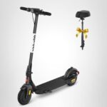 Gotrax Fusion Seat Electric Scooter for Adults, 8.5" Solid Tire Max 14 Miles Range, 15.5/18 Mph 2 Gear Speed Power by 30