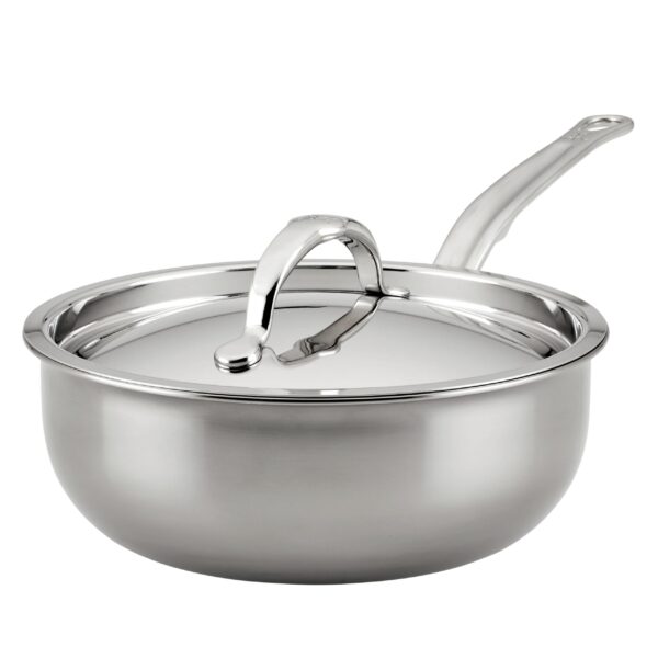 Sartén con Tapa Hestan NanoBond 60045 Acero Inoxidable y Titanio para Inducción 1.9 Litros