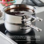 Sartén con Tapa Hestan NanoBond 60045 Acero Inoxidable y Titanio para Inducción 1.9 Litros