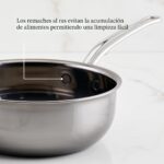 Sartén con Tapa Hestan NanoBond 60045 Acero Inoxidable y Titanio para Inducción 1.9 Litros