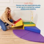 ECR4Kids SoftZone Adventurer's Summit Ramp, escalador de esquina, surtido, 4 piezas
