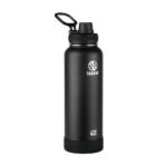 Termo Botella de Agua Takeya Actives acero inoxidable térmica con tapa de boquilla 40 oz paquete de 2 piezas negro ónix