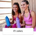 Termo Botella de Agua Takeya Actives acero inoxidable térmica con tapa de boquilla 40 oz paquete de 2 piezas negro ónix