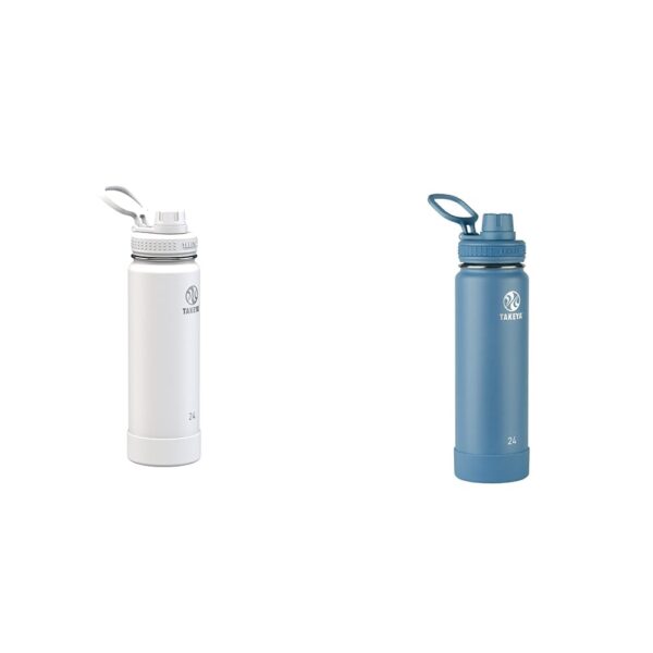 Termo Botella de Agua Takeya Actives Acero Inoxidable Tapa de Boquilla 24 oz 710 ml Azul Piedra