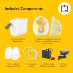 Medela - Extractor de leche manos libres con estilo, copas portátiles, extractor de leche eléctrico doble, portátil y di