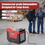 Deshumidificador Comercial ARGENDON XStorm Plus 180 Pintas Bomba Integrada 2300 ft² Industrial Sótano Garaje