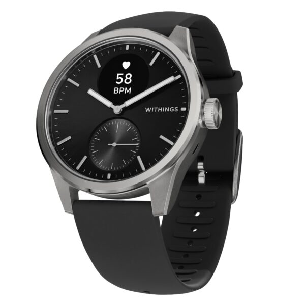 WITHINGS ScanWatch 2 - Hybrid Smart Watch, Heart Rate Monitoring, Fitness Tracker, Cycle Tracker, Sleep Monitoring, GPS