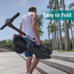 Gotrax Apex Max Scooter eléctrico con asiento de sillín, neumáticos sólidos de 8.5 pulgadas con doble amortiguador trase