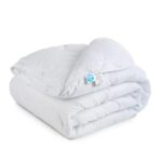 Edredon de plumon de ganso y plumas East Coast Bedding Cozy Dream 2575 Queen 86x86 pulgadas algodon organico blanco 50 o