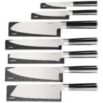 Babish - Juego de cuchillos de cocina de 14 piezas con filo completo forjado – Acero alemán de alta carbono 1.4116 con f