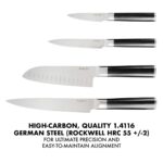 Babish - Juego de cuchillos de cocina de 14 piezas con filo completo forjado – Acero alemán de alta carbono 1.4116 con f