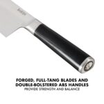 Babish - Juego de cuchillos de cocina de 14 piezas con filo completo forjado – Acero alemán de alta carbono 1.4116 con f