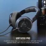 Auriculares con cable Corsair Virtuoso PRO CA-9011370-NA respaldo abierto para juegos controladores grafeno 50 mm micróf