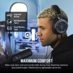 Auriculares con cable Corsair Virtuoso PRO CA-9011370-NA respaldo abierto para juegos controladores grafeno 50 mm micróf
