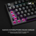 Teclado Mecánico Corsair K70 Core RGB CH-910981E-NA con Cable Interruptores Lineales MLX Red Prelubricados Teclas ABS Do