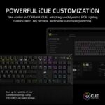 Teclado Mecánico Corsair K70 Core RGB CH-910981E-NA con Cable Interruptores Lineales MLX Red Prelubricados Teclas ABS Do