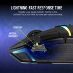 Mouse Gaming Inalámbrico RGB Corsair NIGHTSABRE CH-931B011-NA Sensor MARKSMAN 26000 DPI 11 Botones Programables Batería