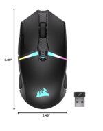Mouse Gaming Inalámbrico RGB Corsair NIGHTSABRE CH-931B011-NA Sensor MARKSMAN 26000 DPI 11 Botones Programables Batería