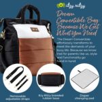 Itzy Ritzy Dream Bolsa de Pañales Convertible Tote Mochila - Bolsa de Pañales para Bebé con 14 Bolsillos, Almohadilla Ca