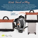 Itzy Ritzy Dream Bolsa de Pañales Convertible Tote Mochila - Bolsa de Pañales para Bebé con 14 Bolsillos, Almohadilla Ca