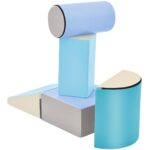 Juego de actividades de escalada y gateo para interiores para niños pequeños, juego de espuma suave que incluye bloques