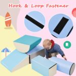 Juego de actividades de escalada y gateo para interiores para niños pequeños, juego de espuma suave que incluye bloques