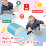 Juego de actividades de escalada y gateo para interiores para niños pequeños, juego de espuma suave que incluye bloques