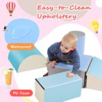 Juego de actividades de escalada y gateo para interiores para niños pequeños, juego de espuma suave que incluye bloques
