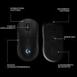 Mouse Inalámbrico para Juegos Logitech G PRO 2 Lightspeed 910-007246 Sensor HERO 2 44K DPI Botones Laterales Magnéticos