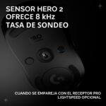Mouse Inalámbrico para Juegos Logitech G PRO 2 Lightspeed 910-007246 Sensor HERO 2 44K DPI Botones Laterales Magnéticos