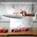 Piklohas - Juego de cuchillos de cocina con bloque, juego de cuchillos de 15 piezas con soporte magnético desmontable pa