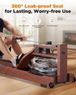 Maquina de remo YOSUDA acuatica plegable de madera 400 lb con monitor y Bluetooth tanque grande