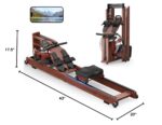 Maquina de remo YOSUDA acuatica plegable de madera 400 lb con monitor y Bluetooth tanque grande