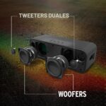 El altavoz Bluetooth portátil Klipsch Detroit con tweeters duales de 1" y woofers de 3", clasificación de resistencia al