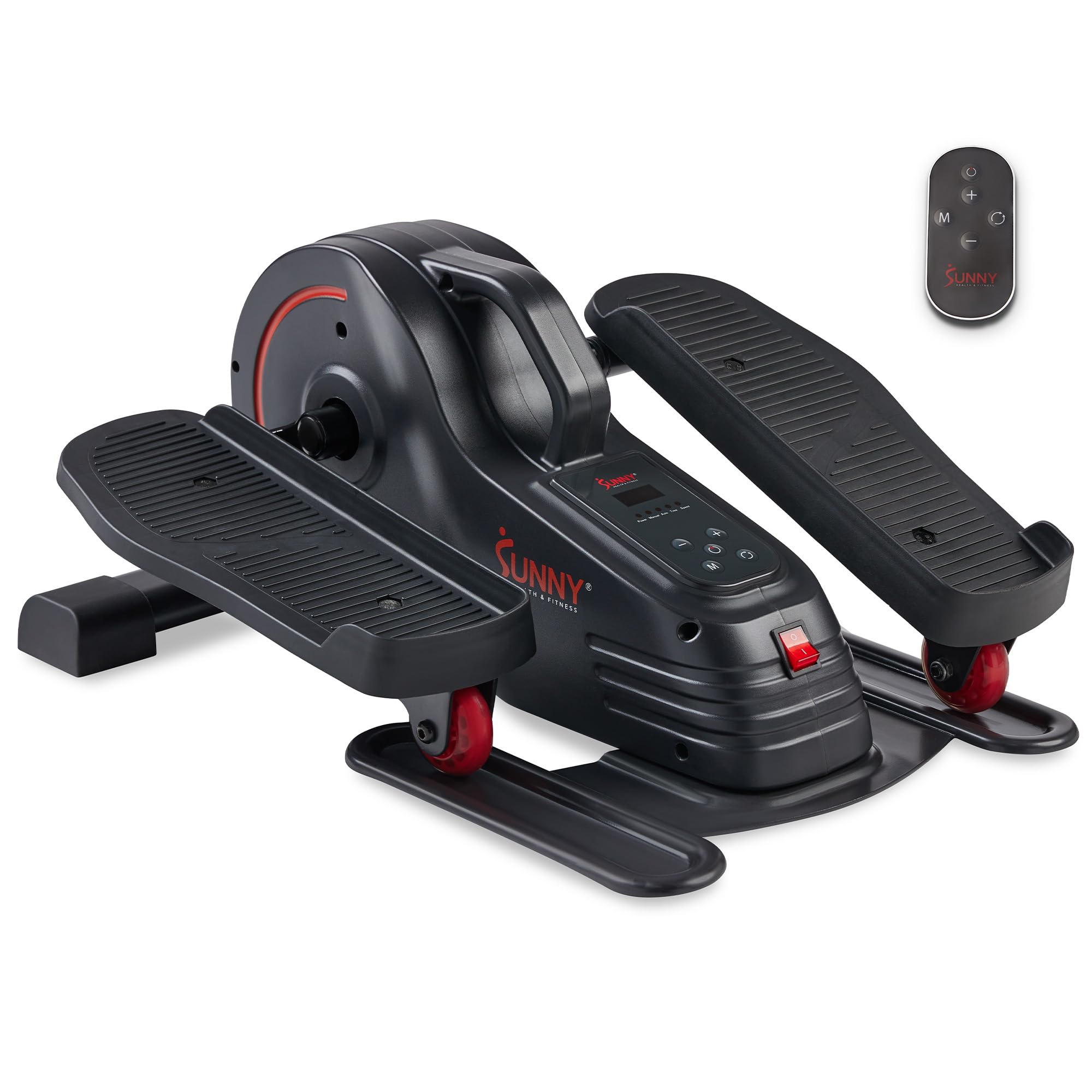 Version 1.0.0 Eliptica bajo escritorio Sunny Health Fitness SF-E3959SMARTG motorizada 18 niveles control remoto ejercicio sentado pier