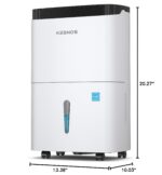Deshumidificador Kesnos YDA-120 120 Pintas Energy Star Sótano y Hogar 6500 ft²